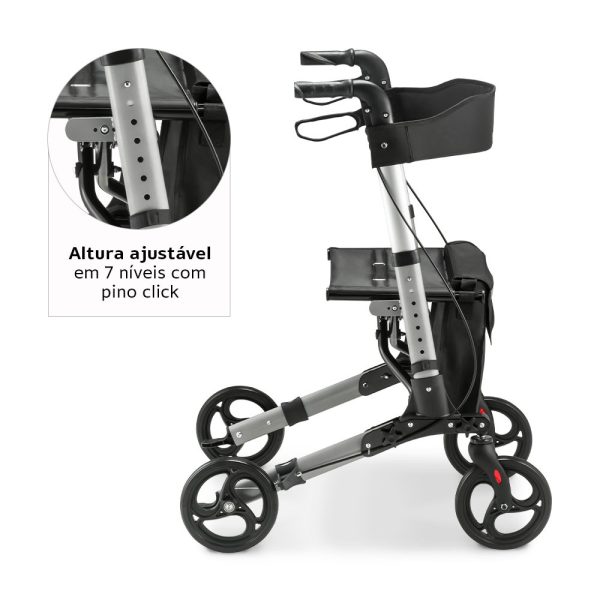 Andador de Alumínio Compacto 4 Rodas D14 - Image 2